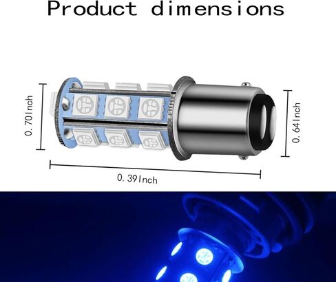 Pack-4 Car Led Lights, 360 Degrees Reversing Lights, Turn Signal Light Bulbs, Aluminum Brake Lights, Automotive Bulbs Replacements, Universal for Most Cars, Trucks (Blue #3604) in Saudi Arabia