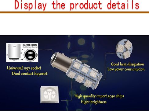 Pack-4 Car Led Lights, 360 Degrees Reversing Lights, Turn Signal Light Bulbs, Aluminum Brake Lights, Automotive Bulbs Replacements, Universal for Most Cars, Trucks (Blue #3604) in Saudi Arabia