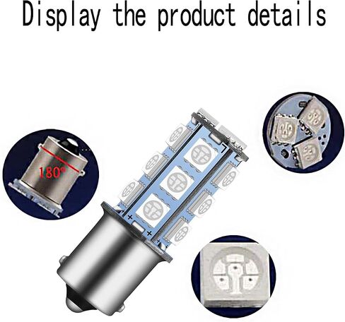 Pack-4 Car Led Lights, 360 Degrees Reversing Lights, Turn Signal Light Bulbs, Aluminum Brake Lights, Automotive Bulbs Replacements, Universal for Most Cars, Trucks (Blue #3604) in Saudi Arabia