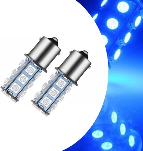Pack-4 Car Led Lights, 360 Degrees Reversing Lights, Turn Signal Light Bulbs, Aluminum Brake Lights, Automotive Bulbs Replacements, Universal for Most Cars, Trucks (Blue #3604) in Saudi Arabia