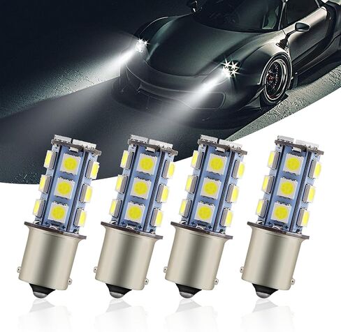 Pack-4 Car Led Lights, 360 Degrees Reversing Lights, Turn Signal Light Bulbs, Aluminum Brake Lights, Automotive Bulbs Replacements, Universal for Most Cars, Trucks (Blue #3604) in Saudi Arabia