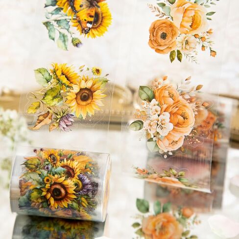 8 قطع من أشرطة Meet The Sea of ​​Flowers، أشرطة كرتونية للحيوانات الأليفة رائعة لمستلزمات مجلة الرصاص والفنون وسجل القصاصات والحرف اليدوية اليدوية والمخططين (yujianhuahai) in Kuwait