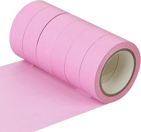6 Rolls Pink Masking Tape Pink Washi Tape 0.6 Inch x 11 Yards Decorative Masking Tape Self-Adhesive Colorful Craft Art Paper Tape Painters Tape for Decor Scrapbooks DIY Crafts Gift(Pink) in Saudi Arabia