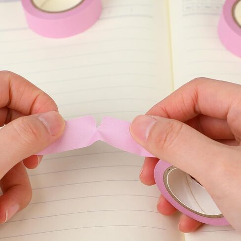 6 Rolls Pink Masking Tape Pink Washi Tape 0.6 Inch x 11 Yards Decorative Masking Tape Self-Adhesive Colorful Craft Art Paper Tape Painters Tape for Decor Scrapbooks DIY Crafts Gift(Pink) in Saudi Arabia