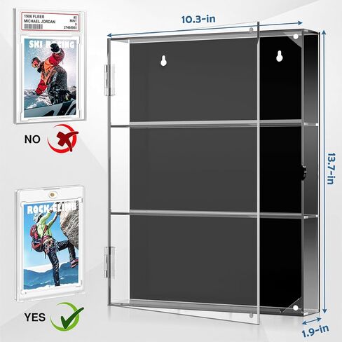 حافظة عرض بطاقة البيسبول من الأكريليك من Leffis، إطار عرض بطاقة رياضية مثبت على الحائط مع حماية من الأشعة فوق البنفسجية، حافظة عرض بطاقة التداول مع باب مغناطيسي لمجموعة بطاقات تداول كرة القدم وكرة السلة والهوكي in Kuwait