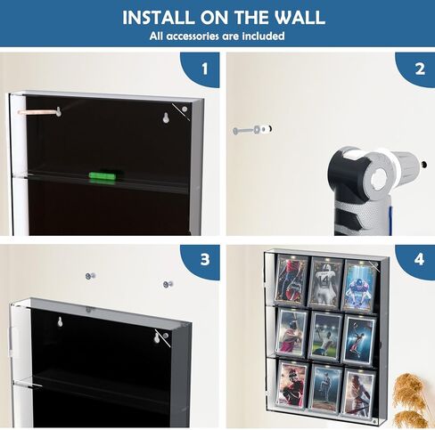 حافظة عرض بطاقة البيسبول من الأكريليك من Leffis، إطار عرض بطاقة رياضية مثبت على الحائط مع حماية من الأشعة فوق البنفسجية، حافظة عرض بطاقة التداول مع باب مغناطيسي لمجموعة بطاقات تداول كرة القدم وكرة السلة والهوكي in Kuwait