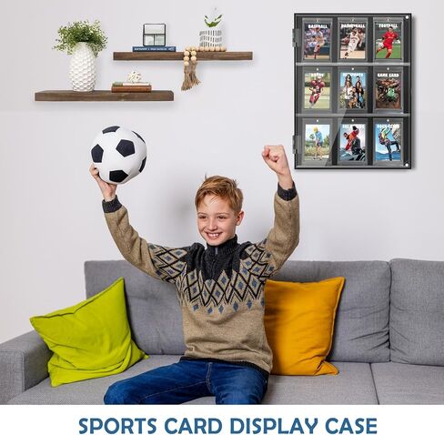 حافظة عرض بطاقة البيسبول من الأكريليك من Leffis، إطار عرض بطاقة رياضية مثبت على الحائط مع حماية من الأشعة فوق البنفسجية، حافظة عرض بطاقة التداول مع باب مغناطيسي لمجموعة بطاقات تداول كرة القدم وكرة السلة والهوكي in Kuwait