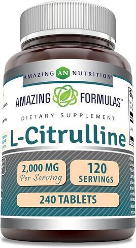 Amazing Formulas L Citrulline 2000mg Per Serving 120 Tablets Supplement | Amino Acid Supplement for Men & Women | Non-GMO | Gluten Free | Made in USA in Saudi Arabia