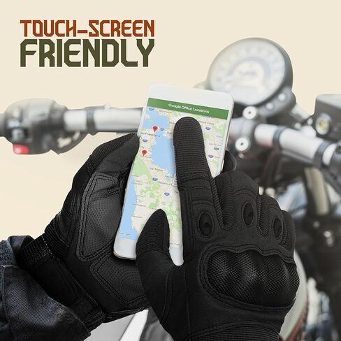 قفازات الدراجات النارية للرجال والنساء، قفازات دراجة نارية تعمل باللمس بمفاصل صلبة كاملة الأصابع لركوب BMX ATV MTB، سباق الطرق، ركوب الدراجات، التسلق، موتوكروس in Kuwait