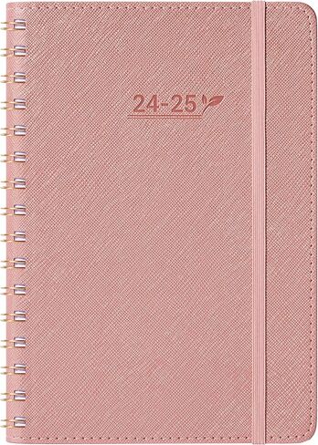 2024-2025 Appointment Book - Daily Hourly Planner 2024-2025, 6.4" x 8.5", JUL. 2024 - DEC. 2025, Weekly Appointment Book with 30-Minute Interval + Soft Cover + Twin-Wire Binding + Printed Tabs - Pink in Saudi Arabia