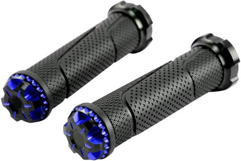 Aluminum Alloy Handlebar Grip,1 Pair Universal Motorcycle Handlebar Grips Anti-Slip Motorcycle Hand Grips for Handlebar Diameters 2.1cm/2.4cm in Saudi Arabia
