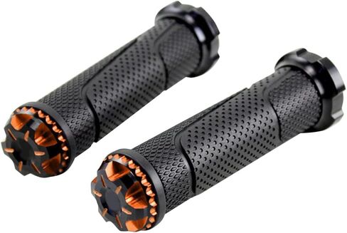 Aluminum Alloy Handlebar Grip,1 Pair Universal Motorcycle Handlebar Grips Anti-Slip Motorcycle Hand Grips for Handlebar Diameters 2.1cm/2.4cm in Saudi Arabia