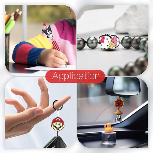20Pcs Random Different Focal Beads for Pens, Silicone Cute Focal Beads Bulk for Bead Pens Keychain Bracelet Jewelry Making in Saudi Arabia