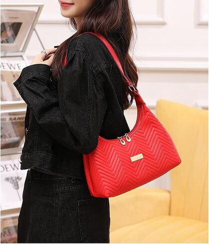 PORT&LOTUS Hobo Purses Small Under the Arm Shoulder Bag for Women Crescent Tote Bag(TWO-WAY Zipper Closure) in Saudi Arabia