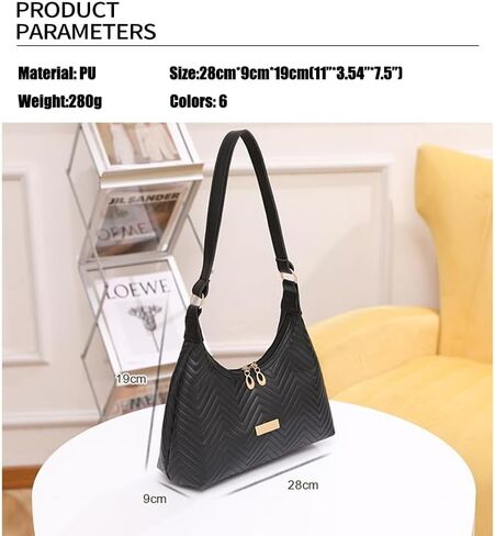 PORT&LOTUS Hobo Purses Small Under the Arm Shoulder Bag for Women Crescent Tote Bag(TWO-WAY Zipper Closure) in Saudi Arabia
