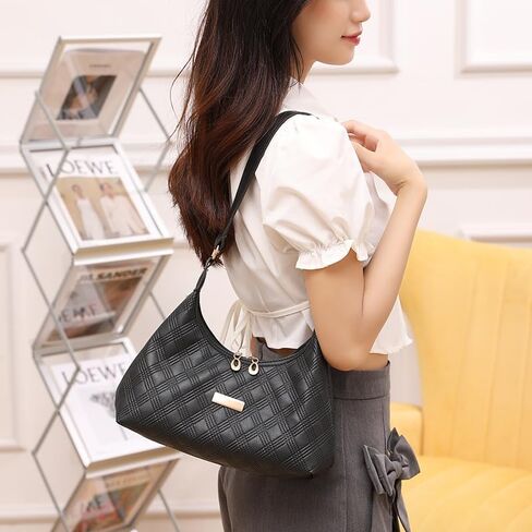 PORT&LOTUS Hobo Purses Small Under the Arm Shoulder Bag for Women Crescent Tote Bag(TWO-WAY Zipper Closure) in Saudi Arabia