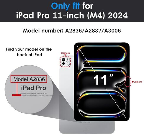 حافظة DTTO لجهاز iPad Pro مقاس 11 بوصة (M4) 2024، غطاء حامل قابل للطي من الجلد الفاخر مع حامل أقلام - تنبيه/غفو تلقائي وزوايا رؤية متعددة، بني in Kuwait