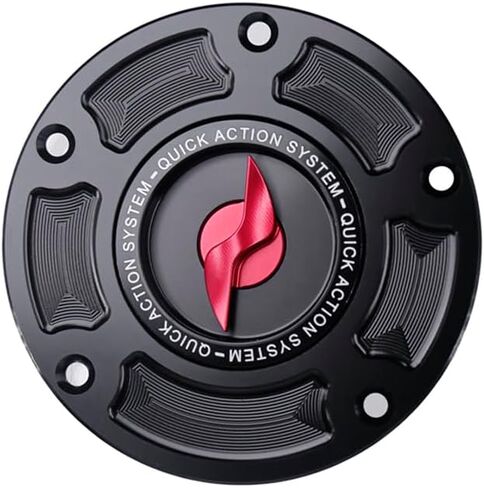 CNC Accessories Fuel Tank Cap Motorcycle Gas Cap Lightning Key Quick Action Cover Fit For Aprilia RSV4 Tuono V4 1100 RR For Ducati Monster 1100 Diavel Scrambler 1100 Panigale V2 V4 S (Black) in Saudi Arabia