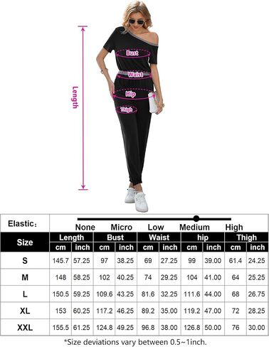 Women's Off Shoulder Jumpsuit Stretchy Airport Outfits Jogger Pants Jumpsuit with Pocket S-2XL in Saudi Arabia