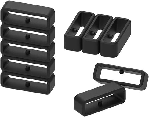 Band Keepers Compatible with Coros APEX 46MM/APEX PRO/VERTIX Watch Bands, Silicone Fastener Rings Security Loop/Holder/Retainer (Black-6pcs) in Saudi Arabia