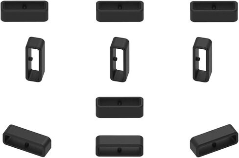 Band Keepers Compatible with Coros APEX 46MM/APEX PRO/VERTIX Watch Bands, Silicone Fastener Rings Security Loop/Holder/Retainer (Black-6pcs) in Saudi Arabia