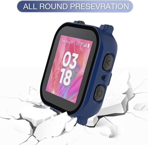 حافظة مكونة من 4 قطع متوافقة مع واقي شاشة الأطفال Gabb Watch 3، غطاء مدمج من الزجاج الصلب من البولي كربونات الصلب لساعة Gabb 3 ملحقات (غير متوافقة مع ساعة Gabb 2/1) in Kuwait