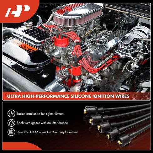 مجموعة أسلاك توصيل الإشعال الممتازة مكونة من 6 قطع متوافقة مع Buick Century Regal وChevrolet Malibu Monte Carlo وOldsmobile Alero Cutlass وPontiac Grand Am Prix in Saudi Arabia
