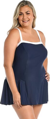 Maxine Of Hollywood Women's Standard Bandeau Swim Dress One Piece Swimsuit in Saudi Arabia