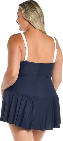 Maxine Of Hollywood Women's Standard Bandeau Swim Dress One Piece Swimsuit in Saudi Arabia