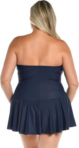 Maxine Of Hollywood Women's Standard Bandeau Swim Dress One Piece Swimsuit in Saudi Arabia