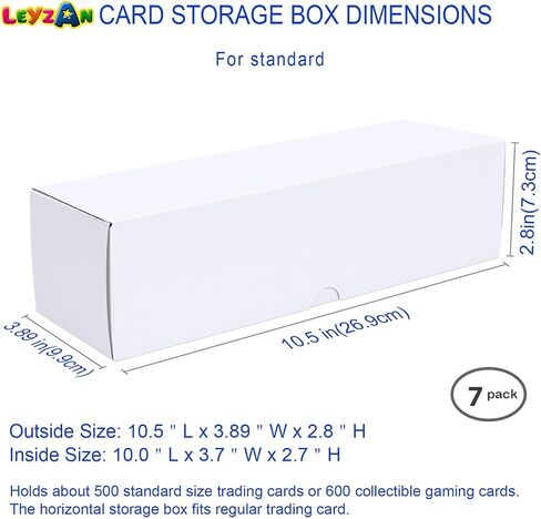 Trading Card Storage Box, 7-Pack • 600 Count Cardboard Storage Box with dividers & labels for TCG/Magic/Mtg Organizer and Collection in Saudi Arabia