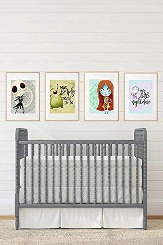 Silly Goose Gifts Nightmare Before Christmas Themed Character Wall Art Decor Baby Nursery Love (3pc Love Art Set) in Saudi Arabia