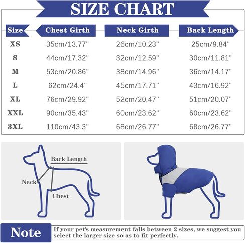 Kuoser Dog Winter Coat with Hood, Windproof & Snowproof Pet Fleece Lined Warm Jacket, Reflective Puppy Thick Cold Weather Vest Outdoor Padded Clothes with Harness Hole for Small Medium Large Dogs in Saudi Arabia