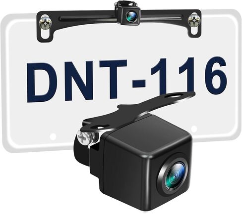 كاميرا الرؤية الاحتياطية PARKVISION للسيارات دعامة معدنية مخفية، زوايا قابلة للتعديل 160 درجة لوحة ترخيص مثبتة على كاميرا الرؤية الخلفية، HD 720P لـ DC12V مركبة SUV بيك اب شاحنة RV Van Camper Bus in Kuwait