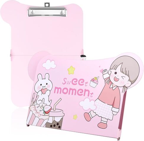 Metal Clipboard, Foldable Nursing Clipboards, Standard A4 Letter Size, Cute Hanging Clipboard for Student, Teacher,Doctor, Nurse,Office Clerk, Office & School Supplies (Sweet Girl) in Saudi Arabia