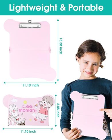 Metal Clipboard, Foldable Nursing Clipboards, Standard A4 Letter Size, Cute Hanging Clipboard for Student, Teacher,Doctor, Nurse,Office Clerk, Office & School Supplies (Sweet Girl) in Saudi Arabia