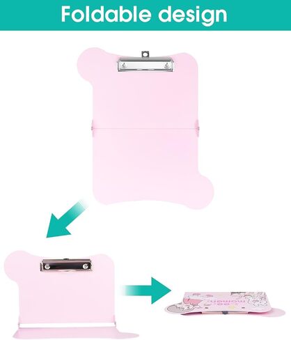Metal Clipboard, Foldable Nursing Clipboards, Standard A4 Letter Size, Cute Hanging Clipboard for Student, Teacher,Doctor, Nurse,Office Clerk, Office & School Supplies (Sweet Girl) in Saudi Arabia