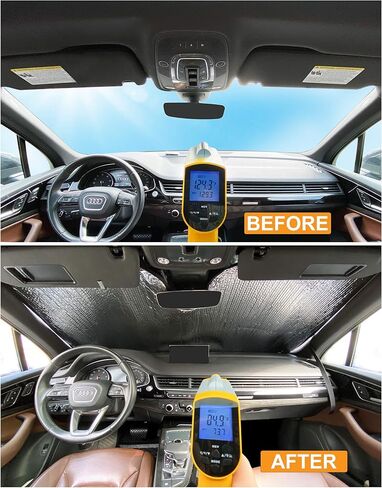 Side Window Front Seat Reflective Sunshade Custom Fit for 2015 2016 2017 2018 2019 2020 Ford F-150 F150 - Regular Cab - Super Cab - Super Crew Cab - Crew Cab - 2Dr 4Dr Pickup (2PCS) (NOT for E-series) in Saudi Arabia