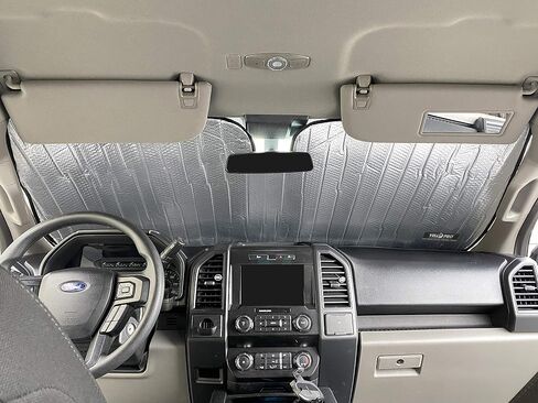 Side Window Front Seat Reflective Sunshade Custom Fit for 2015 2016 2017 2018 2019 2020 Ford F-150 F150 - Regular Cab - Super Cab - Super Crew Cab - Crew Cab - 2Dr 4Dr Pickup (2PCS) (NOT for E-series) in Saudi Arabia