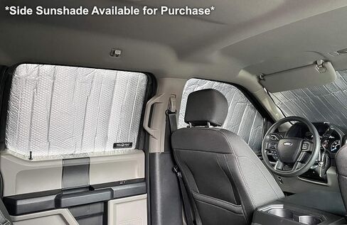 Side Window Front Seat Reflective Sunshade Custom Fit for 2015 2016 2017 2018 2019 2020 Ford F-150 F150 - Regular Cab - Super Cab - Super Crew Cab - Crew Cab - 2Dr 4Dr Pickup (2PCS) (NOT for E-series) in Saudi Arabia