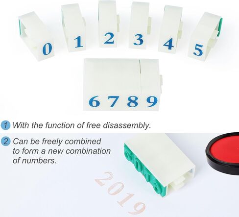 uxcell Detachable Number Stamps, 1 Set Character Rubber 0-9 Digits Stamp Combination Number Stamp Custom Number Stamp in Saudi Arabia