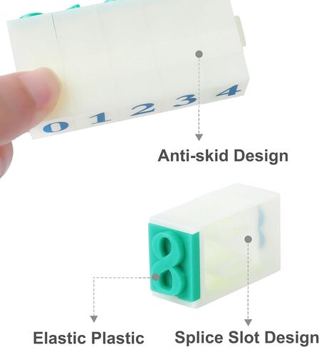 uxcell Detachable Number Stamps, 1 Set Character Rubber 0-9 Digits Stamp Combination Number Stamp Custom Number Stamp in Saudi Arabia