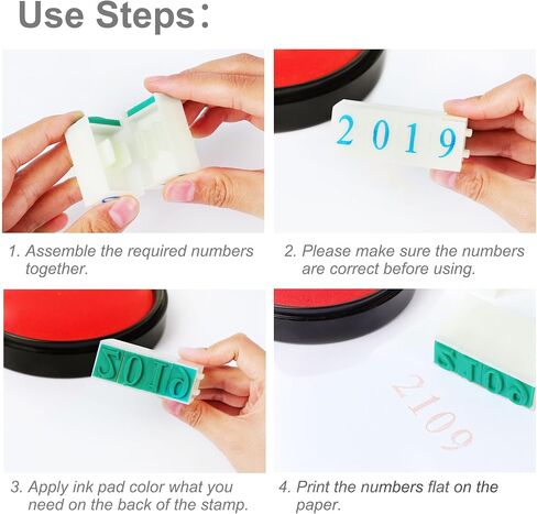 uxcell Detachable Number Stamps, 1 Set Character Rubber 0-9 Digits Stamp Combination Number Stamp Custom Number Stamp in Saudi Arabia