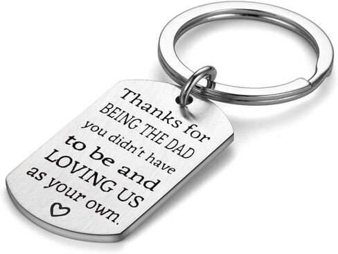 هدية سلسلة مفاتيح للأب - هدايا عيد الأب من الابنة، هدية عيد ميلاد للأب، شكرًا لكونك الأب الذي لم يكن عليك أن تكون سلسلة مفاتيح in Kuwait