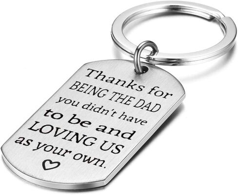هدية سلسلة مفاتيح للأب - هدايا عيد الأب من الابنة، هدية عيد ميلاد للأب، شكرًا لكونك الأب الذي لم يكن عليك أن تكون سلسلة مفاتيح in Kuwait
