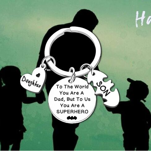 هدية سلسلة مفاتيح الأب لعيد ميلاد الأب هدايا عيد الأب من الابنة إلينا، أنت سلسلة مفاتيح للبطل الخارق in Kuwait