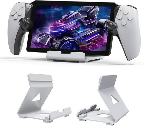 NINKI Metal Desktop Stand Compatible PlayStation Portal/ROG Ally/Steam Deck/Switch/Legion Go,Aluminum Phone Stand for Gaming Accessories,Portable Holder Stand for Phones/Tablets Stand,Black in Saudi Arabia