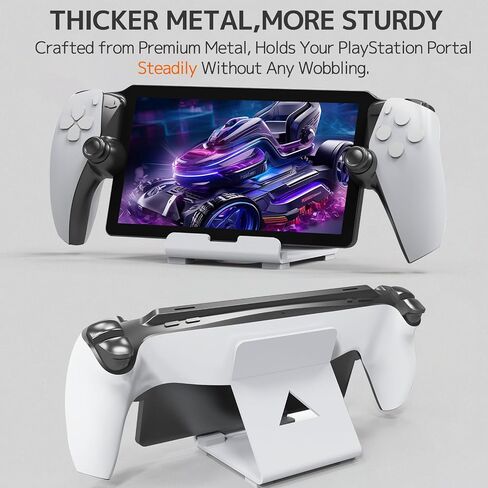 NINKI Metal Desktop Stand Compatible PlayStation Portal/ROG Ally/Steam Deck/Switch/Legion Go,Aluminum Phone Stand for Gaming Accessories,Portable Holder Stand for Phones/Tablets Stand,Black in Saudi Arabia