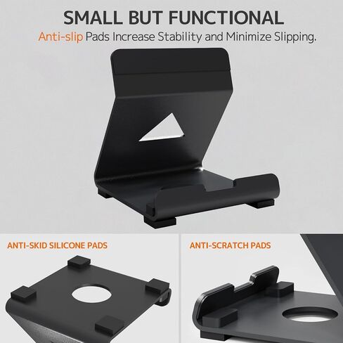NINKI Metal Desktop Stand Compatible PlayStation Portal/ROG Ally/Steam Deck/Switch/Legion Go,Aluminum Phone Stand for Gaming Accessories,Portable Holder Stand for Phones/Tablets Stand,Black in Saudi Arabia