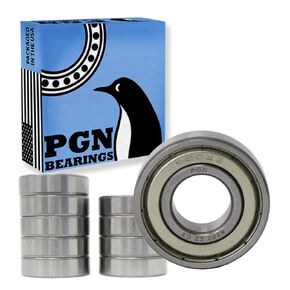 PGN (10 Pack) 6202-ZZ Bearing - Lubricated Chrome Steel Sealed Ball Bearing - 15x35x11mm Bearings with Metal Shield & High RPM Support